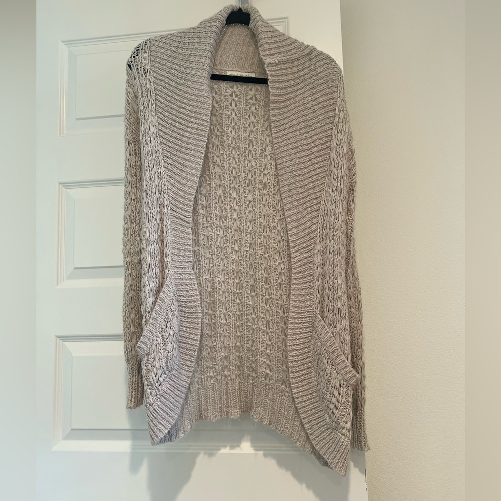 Staring at Stars Taupe Knit Cardigan